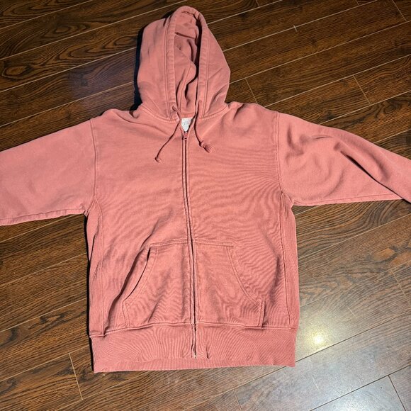 Aritzia TNA Cozy fleece boyfriend sz XS zip up hoodie - Picture 1 of 3
